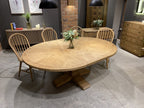 Traditional Oak Round 150 to 200cm Extending Dining Table - Home Furniture Interiors