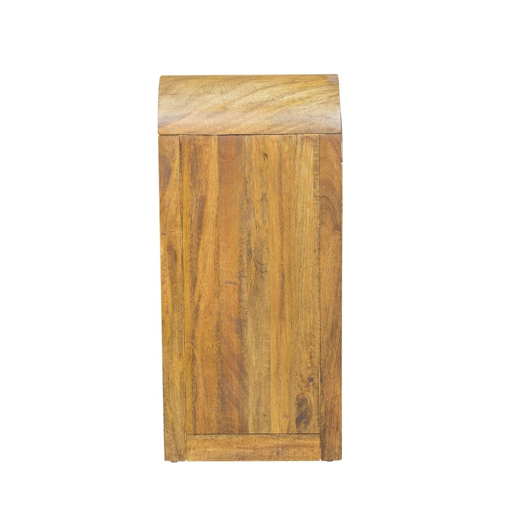 Modern Solid Mango Wood Tall Nesting Lamp Tables with Rounded Corners - Home Furniture Interiors