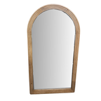 Modern Style Solid Mango Wood Extra Large Arched Decorative Mirror - Home Furniture Interiors