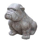 Grey Glass Reinforced Concrete XL Bulldog Sculpture Ornamental - Home Furniture Interiors