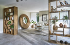 Rustic Mammoth Wood Large Round Wall Mirror 200 x 200cm - Home Furniture Interiors