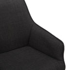 Grey Twill Fabric Dining Chairs with Oak Finish Legs in Pair - Home Furniture Interiors