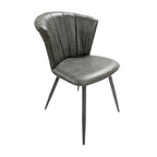 Modern Green PU Leather Upholstered Curved Back Dining Chair - Home Furniture Interiors