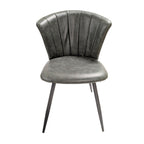 Modern Green PU Leather Upholstered Curved Back Dining Chair - Home Furniture Interiors