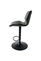Modern Green PU Leather Upholstered Gas Lift Bar Stool - Home Furniture Interiors