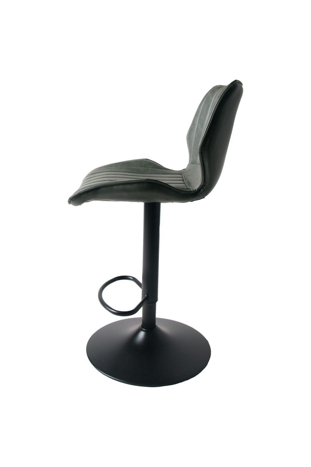 Modern Green PU Leather Upholstered Gas Lift Bar Stool - Home Furniture Interiors