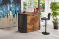 Modern Green PU Leather Upholstered Gas Lift Bar Stool - Home Furniture Interiors