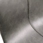 Modern Green Vegan Leather Bar Stool with Curved Seat and Black Steel Frame - Home Furniture Interiors