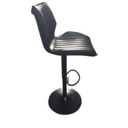 Modern Grey PU Leather Upholstered Gas Lift Bar Stool - Home Furniture Interiors