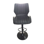 Modern Grey PU Leather Upholstered Gas Lift Bar Stool - Home Furniture Interiors