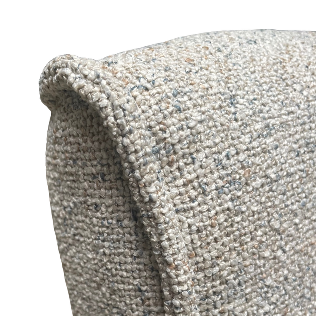 Contemporary Marl Fabric Padded Seat Dining Chair with Steel Legs - Home Furniture Interiors