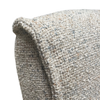 Contemporary Marl Fabric Padded Seat Dining Chair with Steel Legs - Home Furniture Interiors