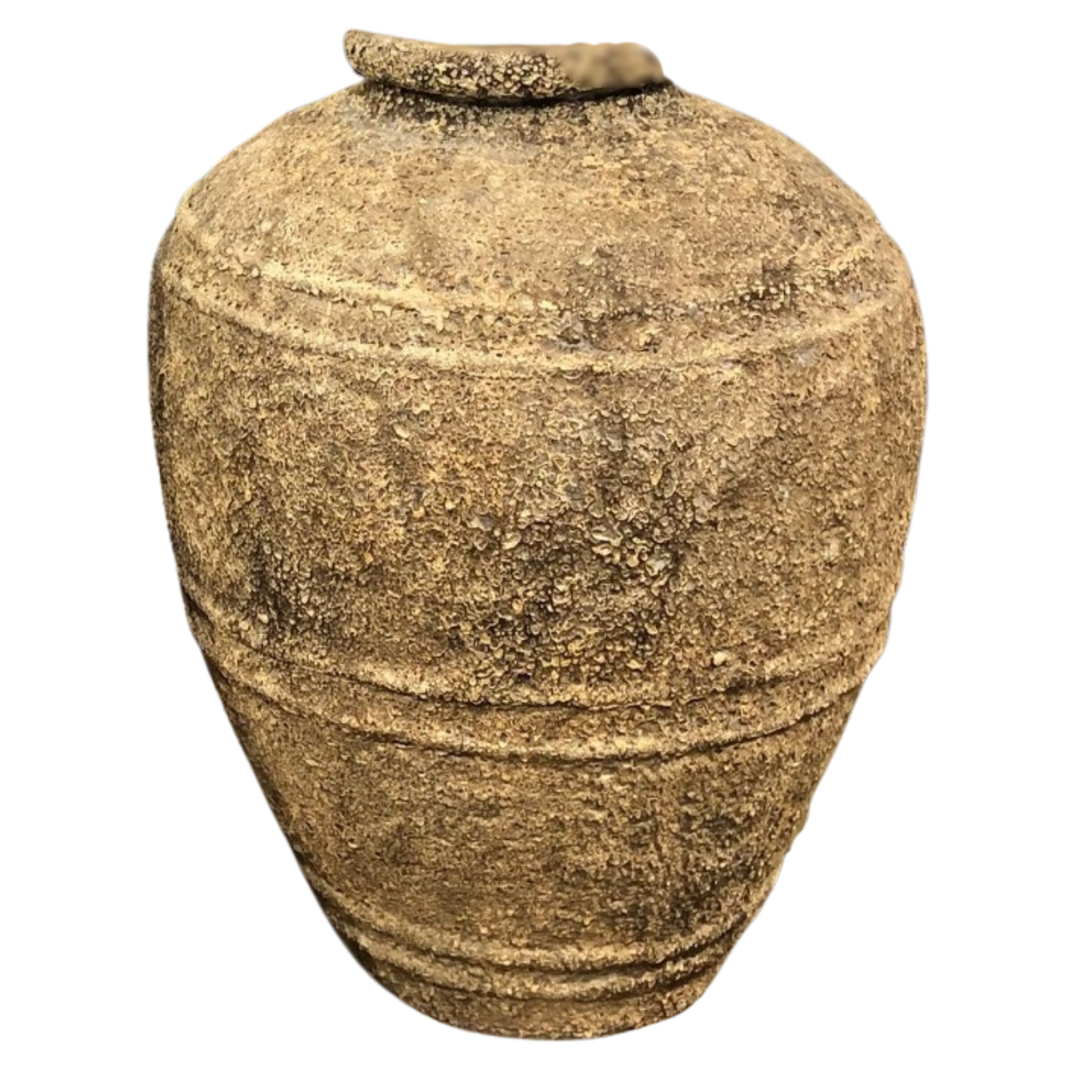 Large Coral Textured Glass Reinforced Concrete Garden Vase