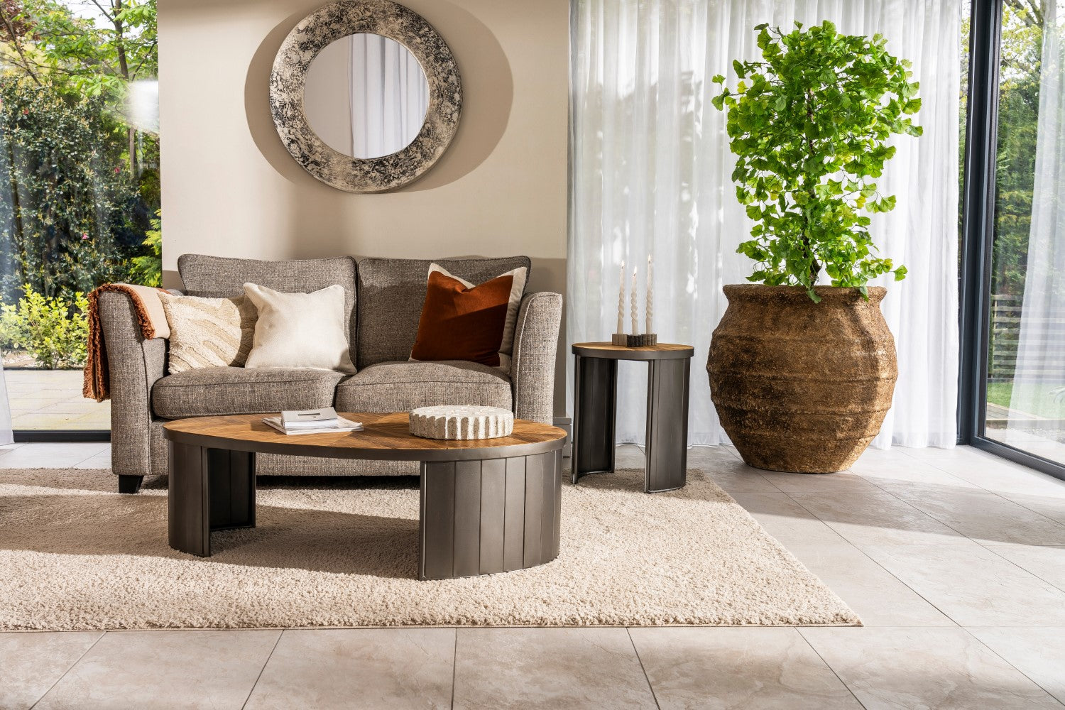 Rustic Coral Textured Large Garden Planter in Glass Reinforced Concrete - Home Furniture Interiors