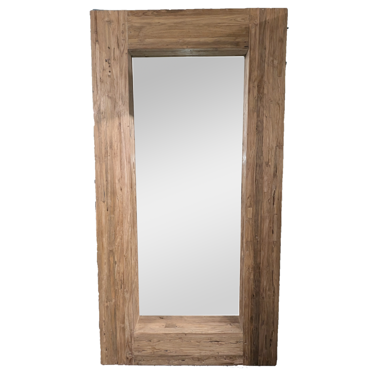Rustic Reclaimed Wood Monumental Large Rectangular Wall Mirror - Home Furniture Interiors