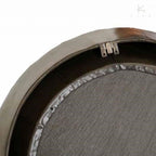 Contemporary Round Metal Framed Wall Mirror with Sculpted Edge - Home Furniture Interiors