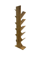 Artisan Solid Wood Vertical Angled Tiered Shelving Unit - Home Furniture Interiors