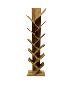 Artisan Solid Wood Vertical Angled Tiered Shelving Unit - Home Furniture Interiors