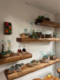 Natural Mango Wood Extra Large Live Edge Floating Shelving Unit