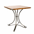 Industrial Square Mango Wood Bistro Table with Gunmetal Steel Base