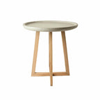 Contemporary Polymer Concrete Round Raised Dish Top Bistro Table