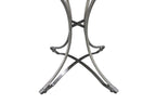 Modern Square Mango Wood Cafe Table Industrial Steel Base - Home Furniture Interiors