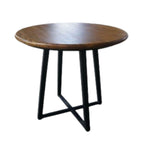 Mango Wood and Steel Bistro Table in Grey and Black Finish - Home Furniture Interiors