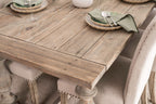 Traditional Weathered Oak Refectory 6 Seater Rectangular Dining Table - Home Furniture Interiors