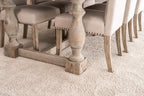 Traditional Weathered Oak Refectory 6 Seater Rectangular Dining Table - Home Furniture Interiors