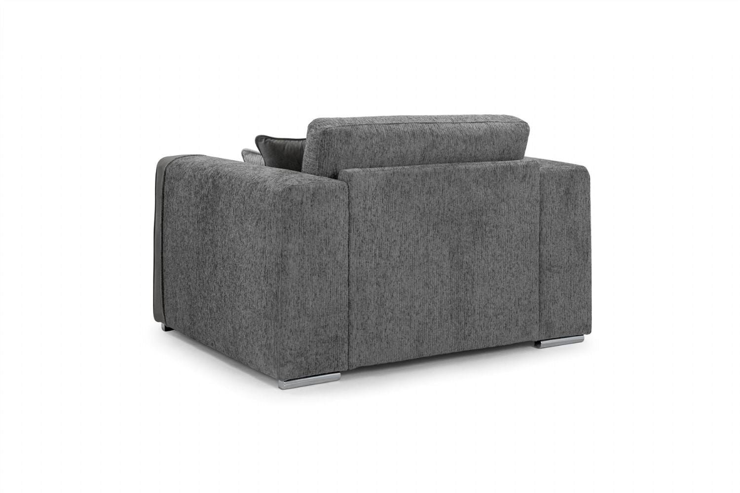 Grey Chenille Fabric Upholstered Armchair - Home Furniture Interiors