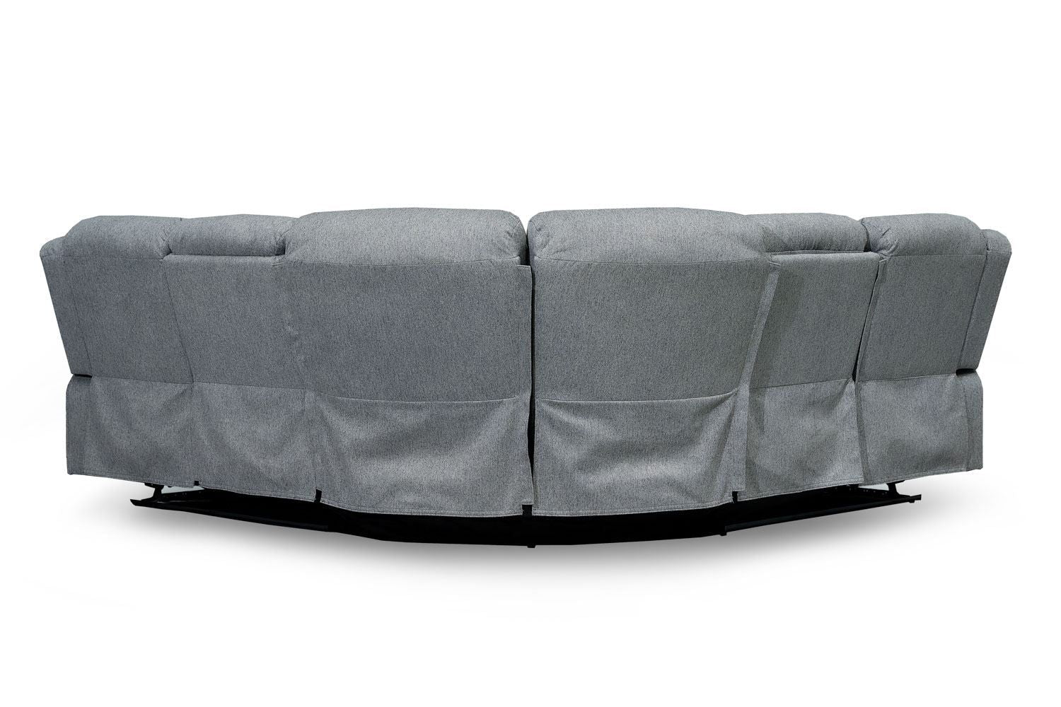 Grey Fabric Large Electric Corner Recliner Sofa - Home Furniture Interiors