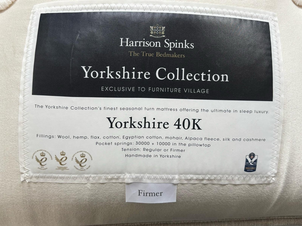 Harrison Spinks Yorkshire 40K / 40,000 6ft SuperKing Mattress - RRP £13,399 B - Home Furniture Interiors