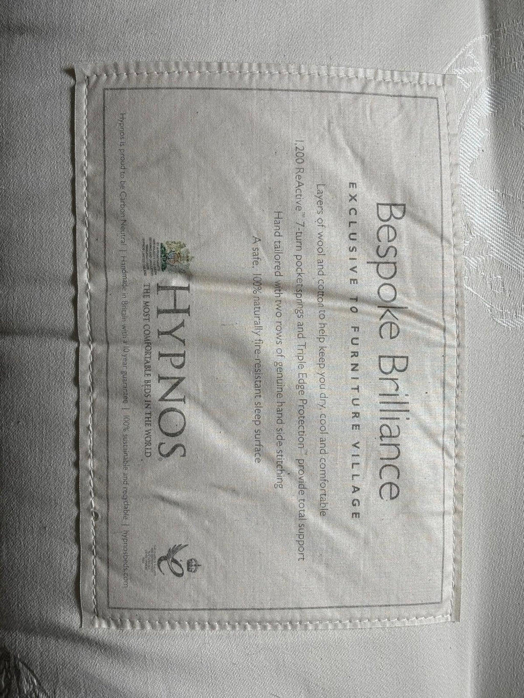 HypnosBespoke Brilliance Mattress 6FT Superking ( 180cm X 200cm ) RRP £1899 B - Home Furniture Interiors