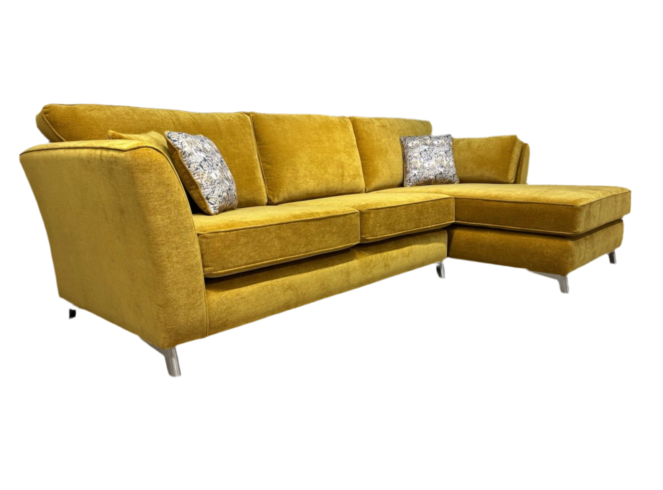 Furniture Village SASHA Fabric Large RHF Chaise Corner Sofa - Home Furniture Interiors