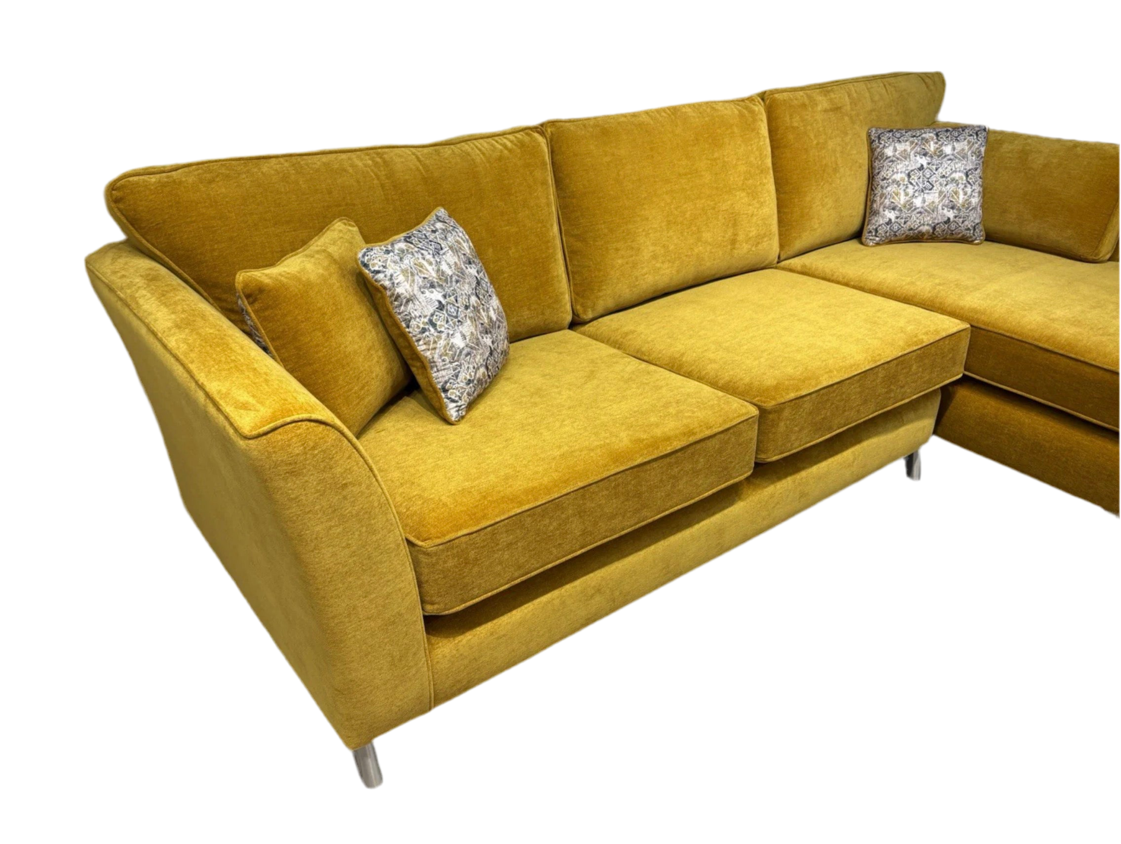 Furniture Village SASHA Fabric Large RHF Chaise Corner Sofa - Home Furniture Interiors