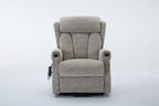 Cream Fabric Riser Recliner Mobility Armchair with Dual Motor - Home Furniture Interiors