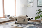 Cream Fabric Riser Recliner Mobility Armchair with Dual Motor - Home Furniture Interiors