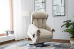 Cream Fabric Riser Recliner Mobility Armchair with Dual Motor - Home Furniture Interiors