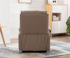Light Brown Leather Electric Lift and Tilt Recliner Armchair - Home Furniture Interiors