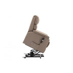 Light Brown Leather Electric Lift and Tilt Recliner Armchair - Home Furniture Interiors