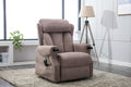 Mocha Fabric Dual Motor Electric Riser Recliner Chair