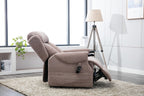Mocha Fabric Dual Motor Electric Riser Recliner Chair - Home Furniture Interiors
