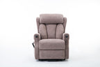 Mocha Fabric Dual Motor Electric Riser Recliner Chair - Home Furniture Interiors