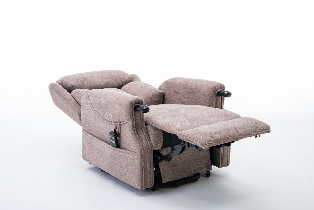 Mocha Fabric Dual Motor Electric Riser Recliner Chair - Home Furniture Interiors