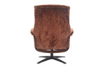 Brandy Fabric Swivel Recliner Chair with Footstool - Home Furniture Interiors