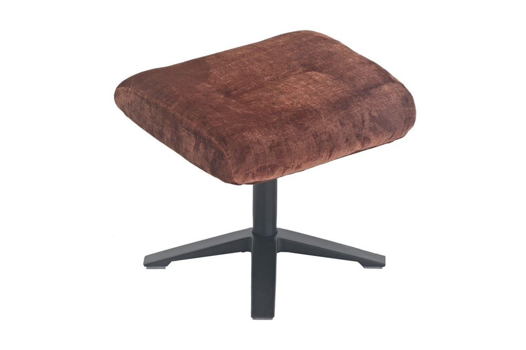 Brandy Fabric Swivel Recliner Chair with Footstool