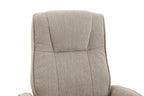 Camel Fabric Swivel Recliner with Footstool Oak Base - Home Furniture Interiors