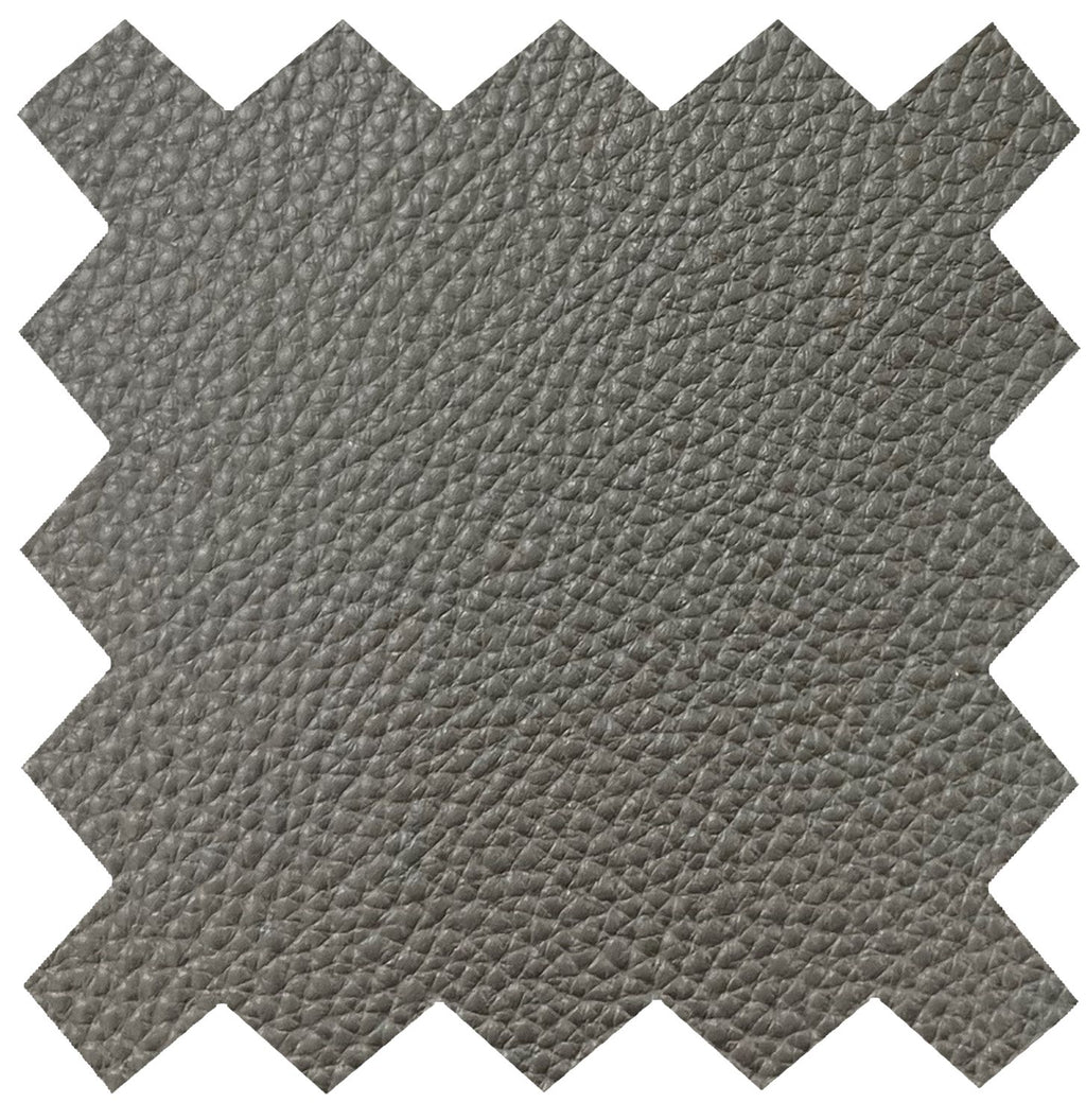 Cinder Leather Effect Recliner with Footstool Oak Base