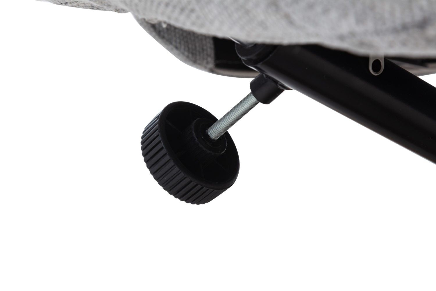 Cloud Fabric Swivel Recliner with Footstool Oak Base