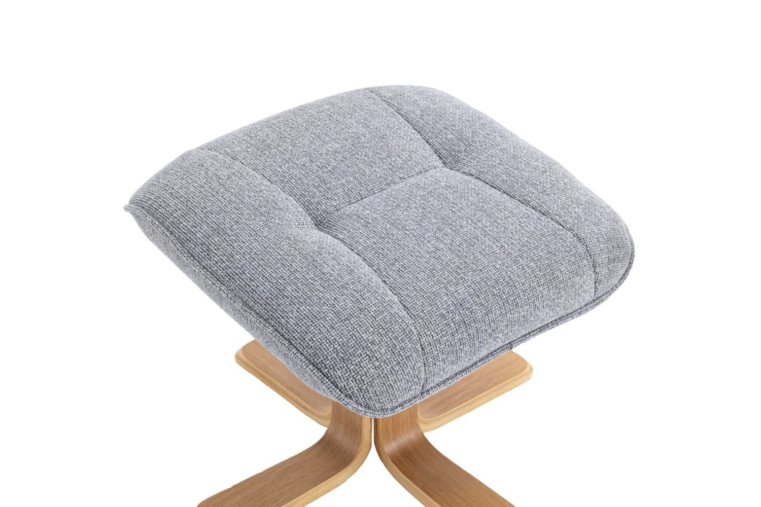 Dove Fabric Swivel Recliner Chair with Footstool Star Base - Home Furniture Interiors